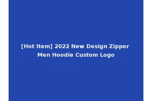 [Hot Item] 2022 New Design Zipper Men Hoodie Custom Logo