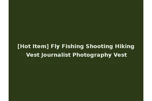 [Hot Item] Fly Fishing Shooting Hiking Vest Journalist Photography Vest