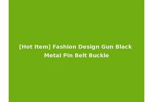 [Hot Item] Fashion Design Gun Black Metal Pin Belt Buckle