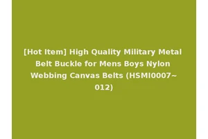 [Hot Item] High Quality Military Metal Belt Buckle for Mens Boys Nylon Webbing Canvas Belts (HSMI0007~012)