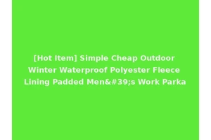 [Hot Item] Simple Cheap Outdoor Winter Waterproof Polyester Fleece Lining Padded Men's Work Parka