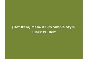 [Hot Item] Men's Simple Style Black PU Belt