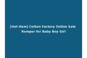 [Hot Item] Cotton Factory Online Sale Romper for Baby Boy Girl