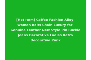 [Hot Item] Coffee Fashion Alloy Women Belts Chain Luxury for Genuine Leather New Style Pin Buckle Jeans Decorative Ladies Retro Decorative Punk