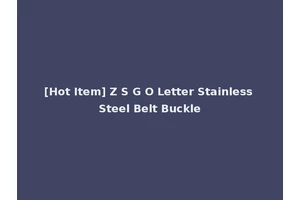 [Hot Item] Z S G O Letter Stainless Steel Belt Buckle
