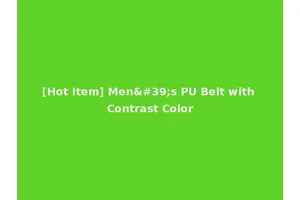[Hot Item] Men's PU Belt with Contrast Color