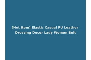 [Hot Item] Elastic Casual PU Leather Dressing Decor Lady Women Belt