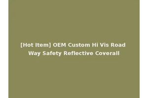 [Hot Item] OEM Custom Hi Vis Road Way Safety Reflective Coverall