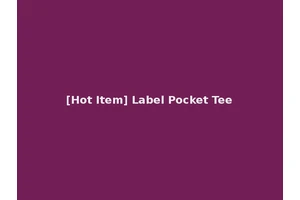 [Hot Item] Label Pocket Tee