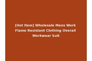 [Hot Item] Wholesale Mens Work Flame Resistant Clothing Overall Workwear Suit