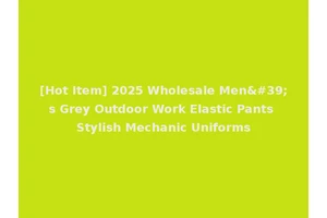 [Hot Item] 2025 Wholesale Men's Grey Outdoor Work Elastic Pants Stylish Mechanic Uniforms