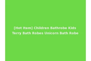 [Hot Item] Children Bathrobe Kids Terry Bath Robes Unicorn Bath Robe