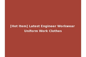 [Hot Item] Latest Engineer Workwear Uniform Work Clothes