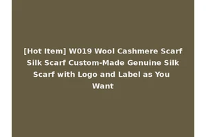 [Hot Item] W019 Wool Cashmere Scarf Silk Scarf Custom-Made Genuine Silk Scarf with Logo and Label as You Want