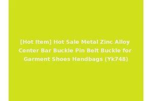 [Hot Item] Hot Sale Metal Zinc Alloy Center Bar Buckle Pin Belt Buckle for Garment Shoes Handbags (Yk748)