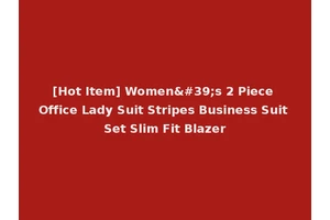[Hot Item] Women's 2 Piece Office Lady Suit Stripes Business Suit Set Slim Fit Blazer