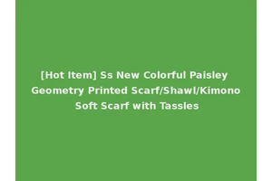 [Hot Item] Ss New Colorful Paisley Geometry Printed Scarf/Shawl/Kimono Soft Scarf with Tassles