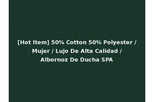 [Hot Item] 50% Cotton 50% Polyester / Mujer / Lujo De Alta Calidad / Albornoz De Ducha SPA