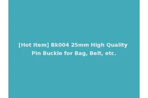 [Hot Item] Bk004 25mm High Quality Pin Buckle for Bag, Belt, etc.