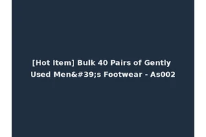 [Hot Item] Bulk 40 Pairs of Gently Used Men's Footwear - As002
