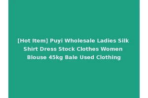 [Hot Item] Puyi Wholesale Ladies Silk Shirt Dress Stock Clothes Women Blouse 45kg Bale Used Clothing