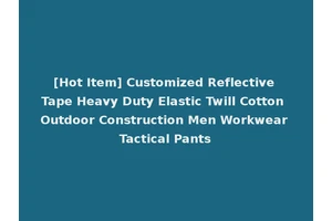 [Hot Item] Customized Reflective Tape Heavy Duty Elastic Twill Cotton Outdoor Construction Men Workwear Tactical Pants