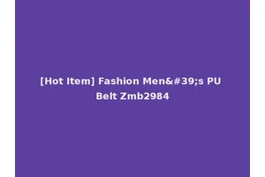 [Hot Item] Fashion Men's PU Belt Zmb2984