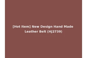 [Hot Item] New Design Hand Made Leather Belt (HJ2739)