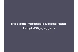 [Hot Item] Wholesale Second Hand Lady's Jeggens