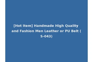 [Hot Item] Handmade High Quality and Fashion Men Leather or PU Belt (S-043)