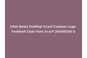 [Hot Item] Knitted Scarf Custom Logo Football Club Fans Scarf 20240320-2