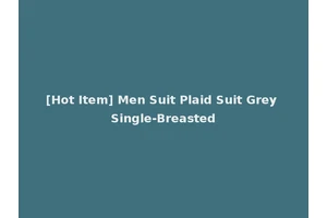 [Hot Item] Men Suit Plaid Suit Grey Single-Breasted