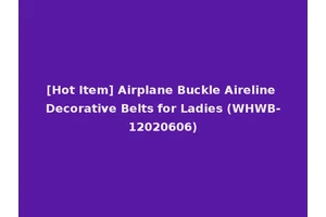[Hot Item] Airplane Buckle Aireline Decorative Belts for Ladies (WHWB-12020606)