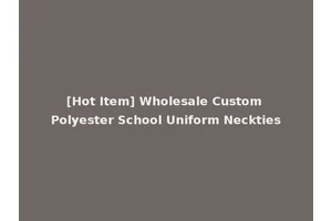 [Hot Item] Wholesale Custom Polyester School Uniform Neckties