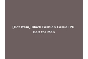 [Hot Item] Black Fashion Casual PU Belt for Men