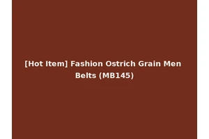 [Hot Item] Fashion Ostrich Grain Men Belts (MB145)