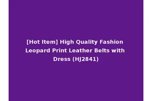 [Hot Item] High Quality Fashion Leopard Print Leather Belts with Dress (HJ2841)