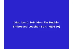 [Hot Item] Soft Men Pin Buckle Embossed Leather Belt (HJ0310)