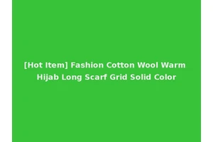 [Hot Item] Fashion Cotton Wool Warm Hijab Long Scarf Grid Solid Color