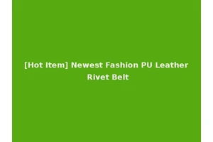 [Hot Item] Newest Fashion PU Leather Rivet Belt