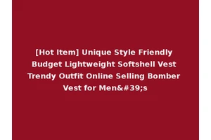 [Hot Item] Unique Style Friendly Budget Lightweight Softshell Vest Trendy Outfit Online Selling Bomber Vest for Men's