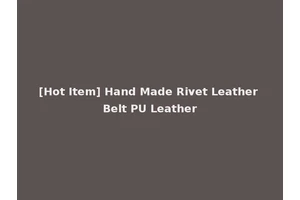 [Hot Item] Hand Made Rivet Leather Belt PU Leather