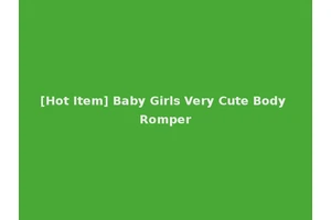 [Hot Item] Baby Girls Very Cute Body Romper
