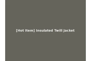 [Hot Item] Insulated Twill Jacket