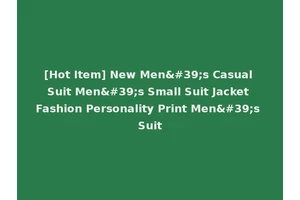 [Hot Item] New Men's Casual Suit Men's Small Suit Jacket Fashion Personality Print Men's Suit