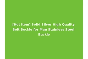 [Hot Item] Solid Silver High Quality Belt Buckle for Man Stainless Steel Buckle
