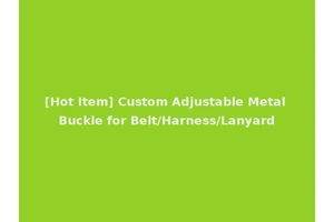 [Hot Item] Custom Adjustable Metal Buckle for Belt/Harness/Lanyard