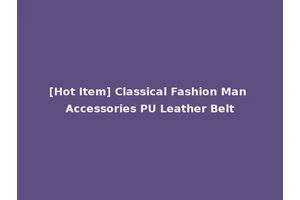 [Hot Item] Classical Fashion Man Accessories PU Leather Belt