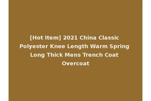 [Hot Item] 2021 China Classic Polyester Knee Length Warm Spring Long Thick Mens Trench Coat Overcoat