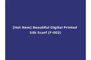 [Hot Item] Beautiful Digital Printed Silk Scarf (F-002)